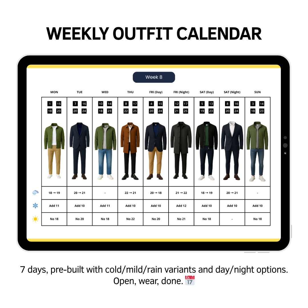 MEN OUTFIT CALENDAR - Autumn/Winter